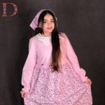 پیراهن صورتی دخترانه | آستین بلند